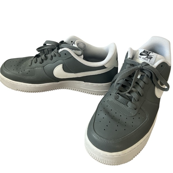 Nike Air Force 1 Dark Gray and White Sneakers size 9.5 like new.